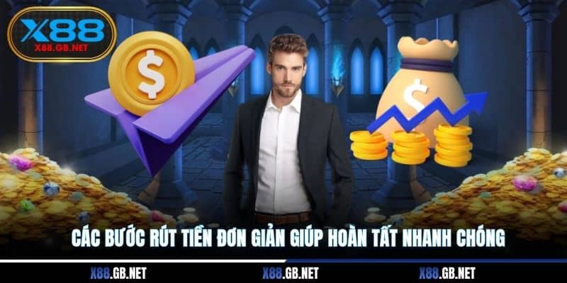 Các bước rút tiền đơn giản giúp hoàn tất nhanh chóng