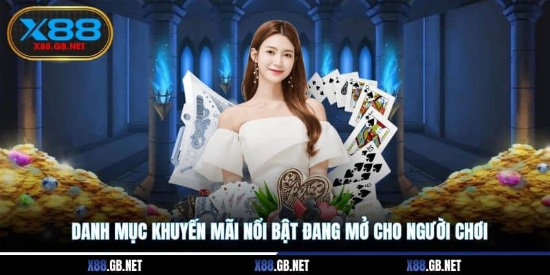 Danh mục khuyến mãi nổi bật đang mở cho người chơi Danh mục khuyến mãi nổi bật đang mở cho người chơi